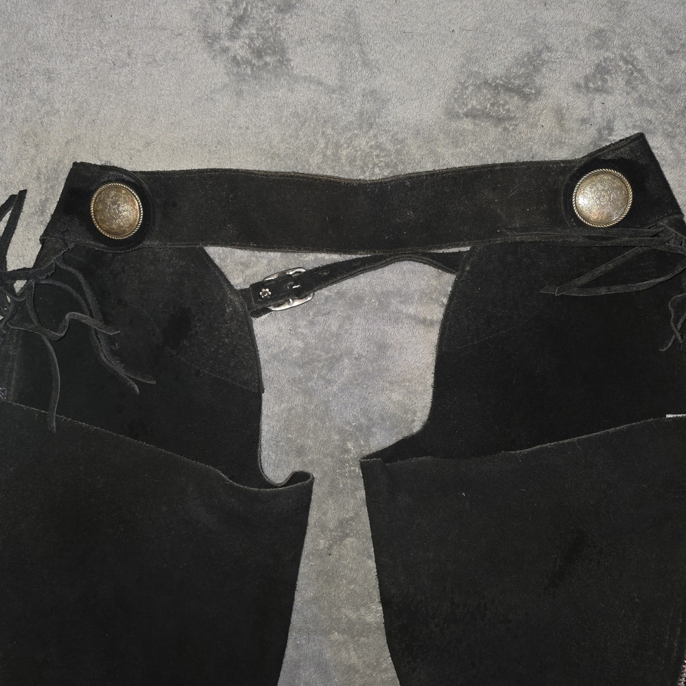 Black Fringe Chaps - Picture 3 of 6